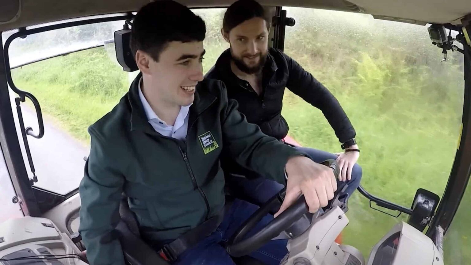 Athlete’s In Tractors Getting Milk